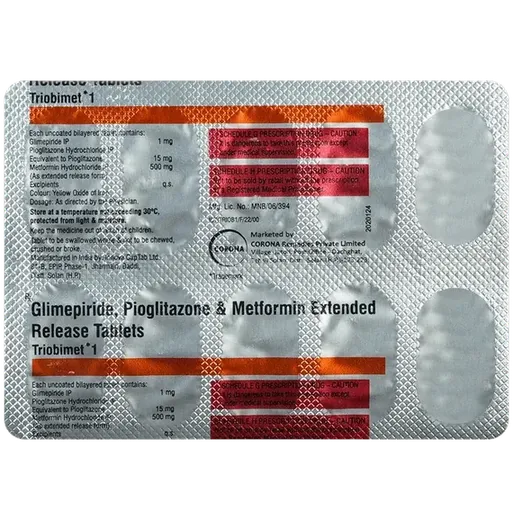 triobimet 1mg tablet 10's